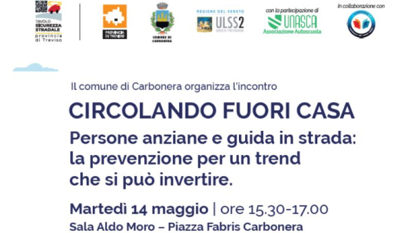 Sicurezza Stradale, a Carbonera incontro di sensibilizzazione sulla guida sicura martedì 14 maggio